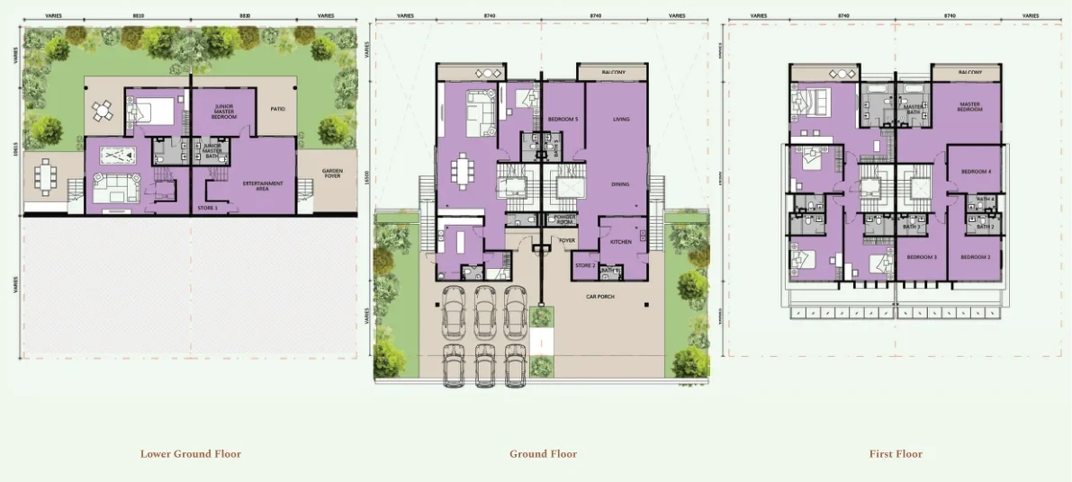 Kew Green at The Kews Oak with basement floor plan