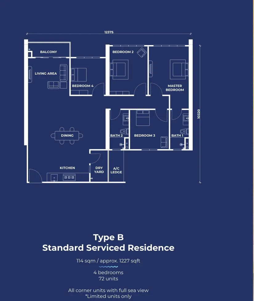 The Pier Type B floor plan