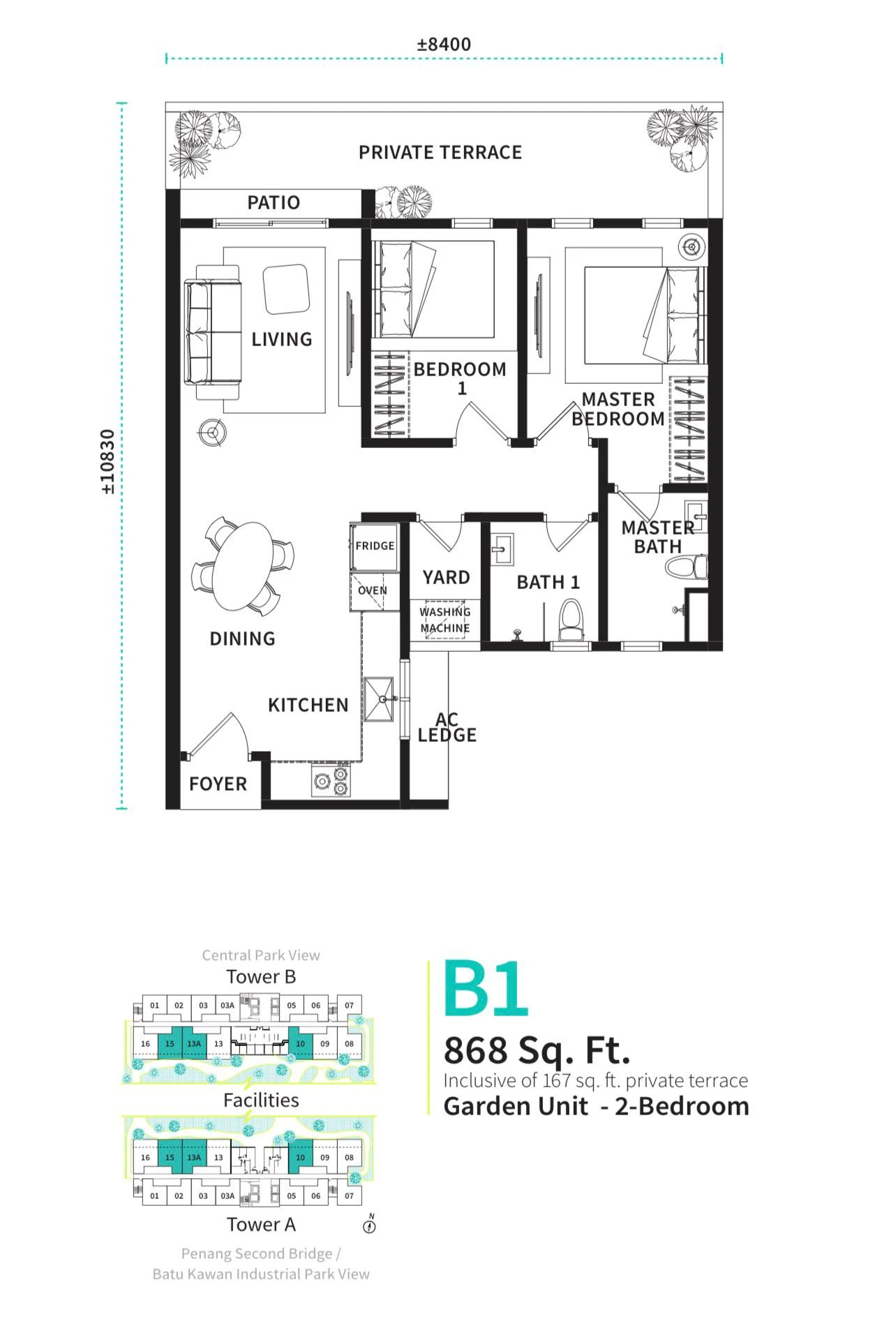 Versa Batu Kawan Type B1 floor plan