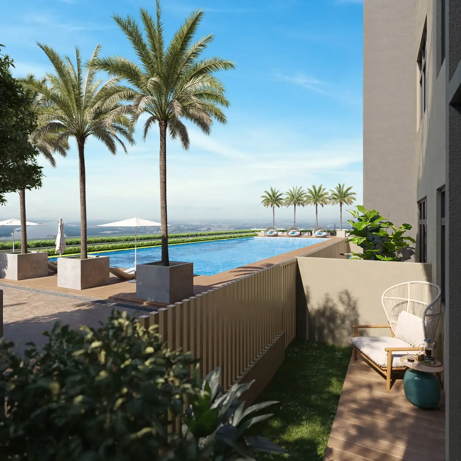 Verte Medini Residence pool terrace