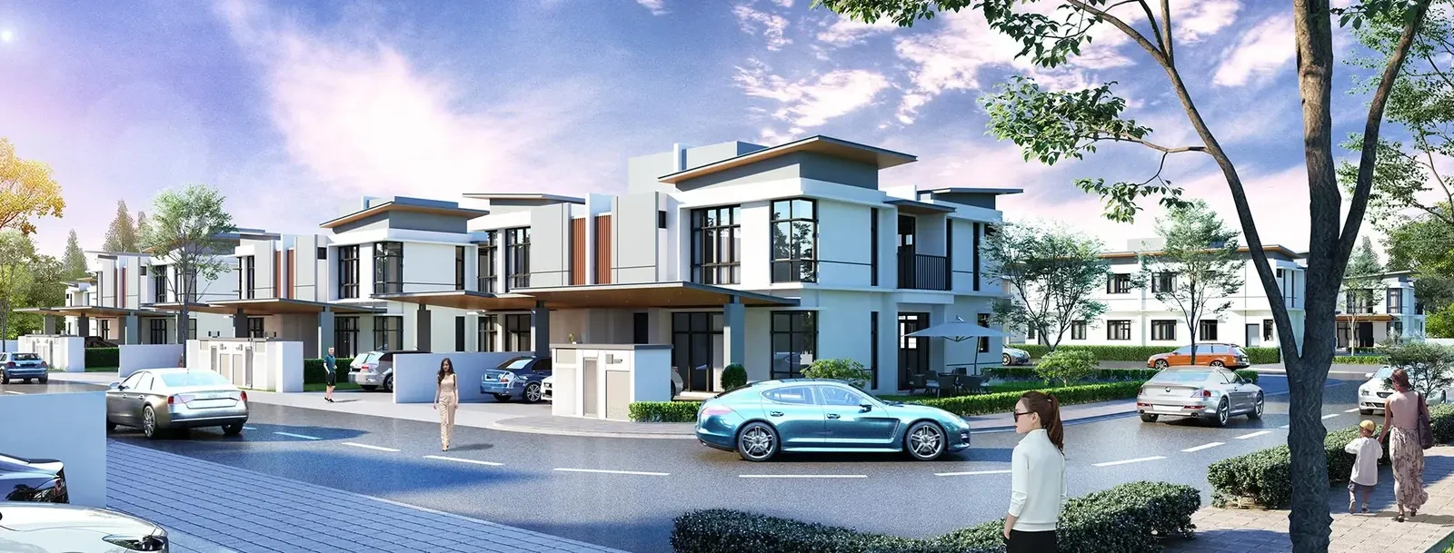 Villa D'Polo development streetscape - artist impression