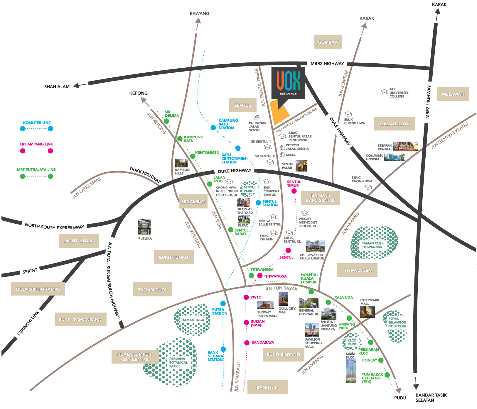 VOX Residence Sentul location map