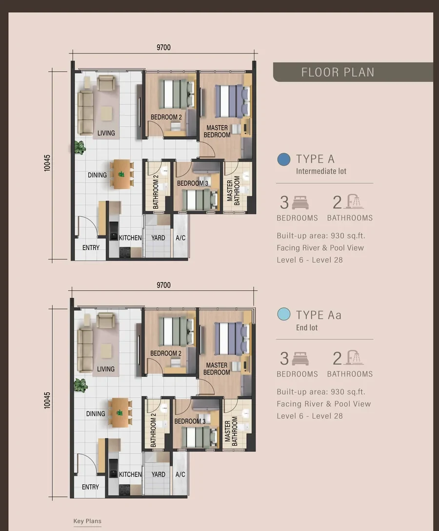 Waterway Peaks Types A and Aa floor plan