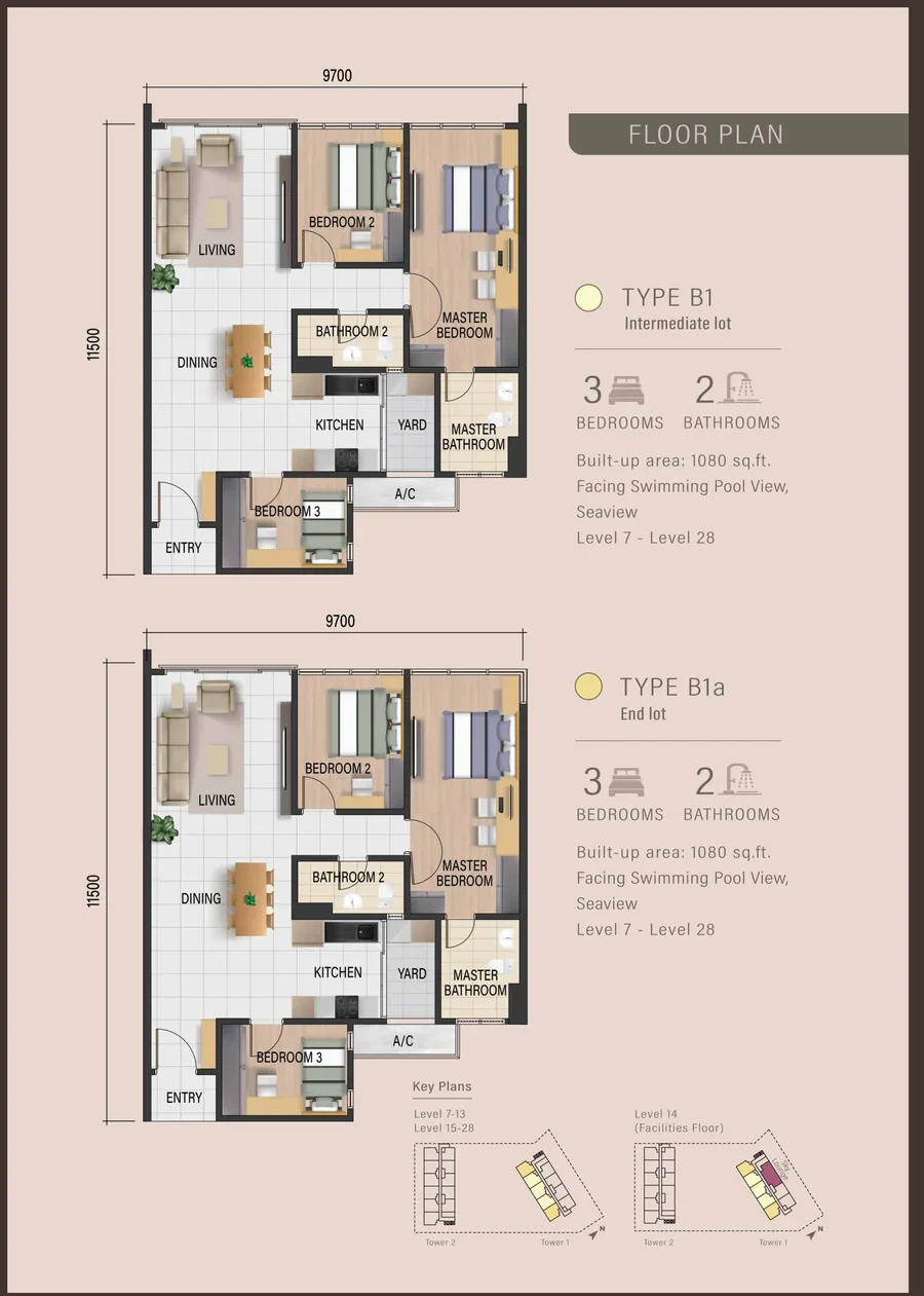 Waterway Peaks Types B1 and B1a floor plan