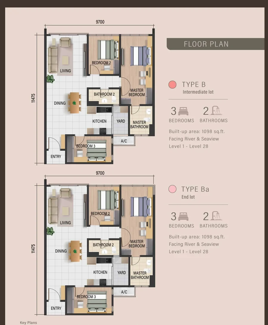 Waterway Peaks Types B and Ba floor plan