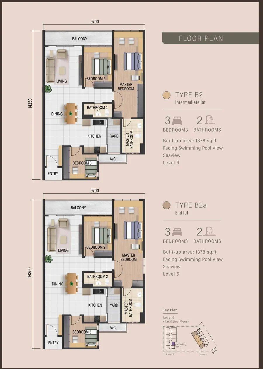 Waterway Peaks Types B2 and B2a floor plan