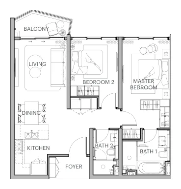 The Westin Residences Type C1 floor plan
