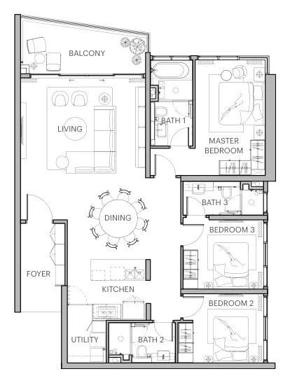 The Westin Residences Type A floor plan
