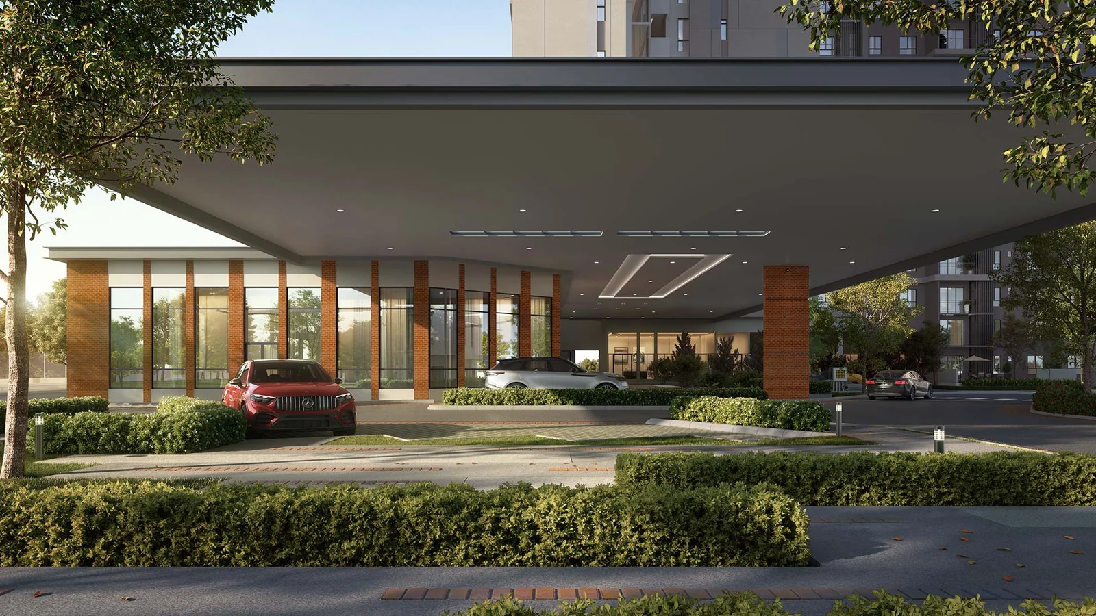 Entrance and drop-off artist impression