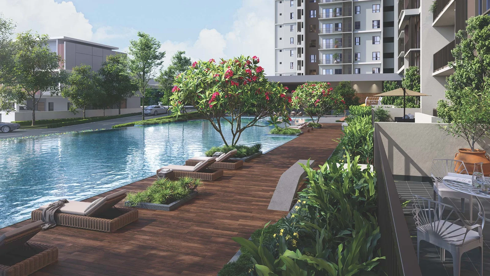 Garden pool retreat