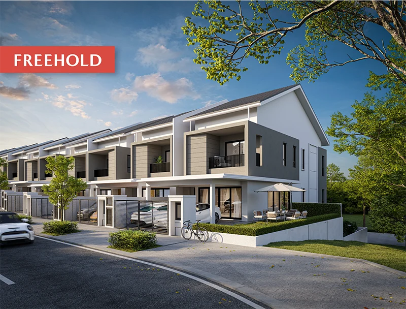 Three-storey superlink facade artist impression