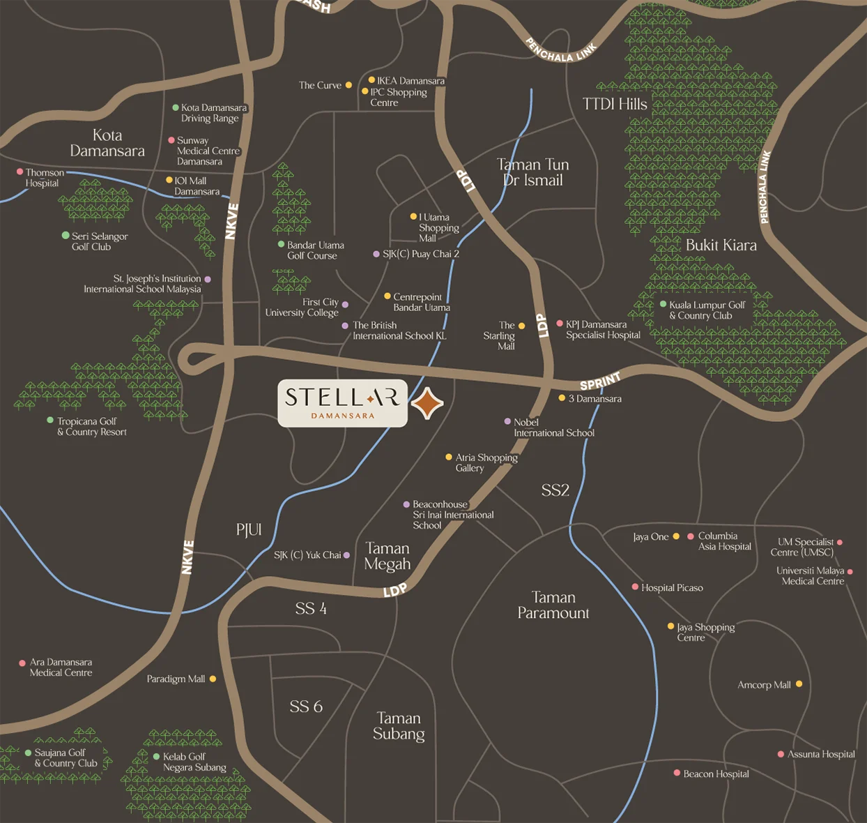 Stellar Damansara location map
