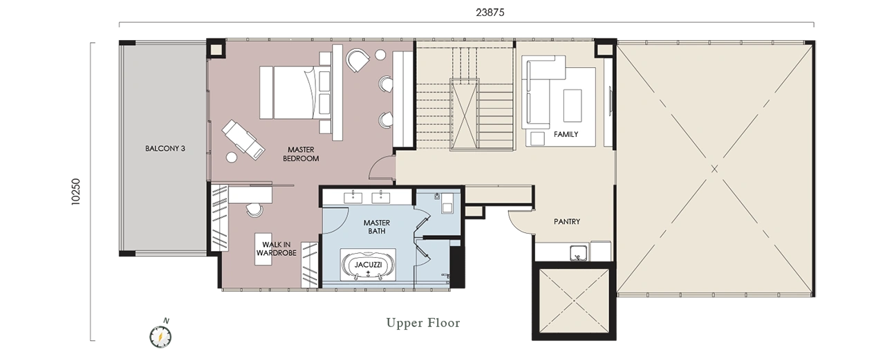 Type A3 - Upper floor floor plan