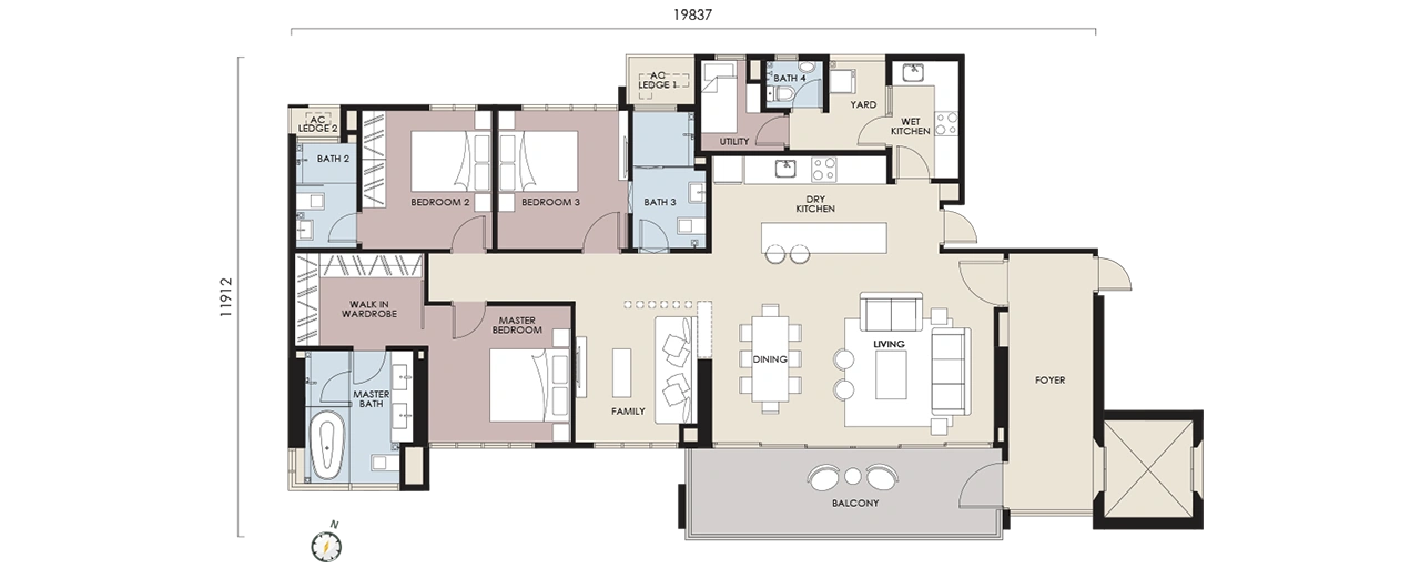 Type B1 floor plan