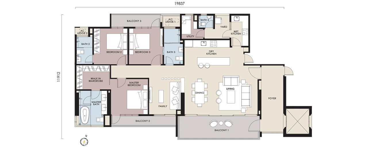 Type B3 floor plan