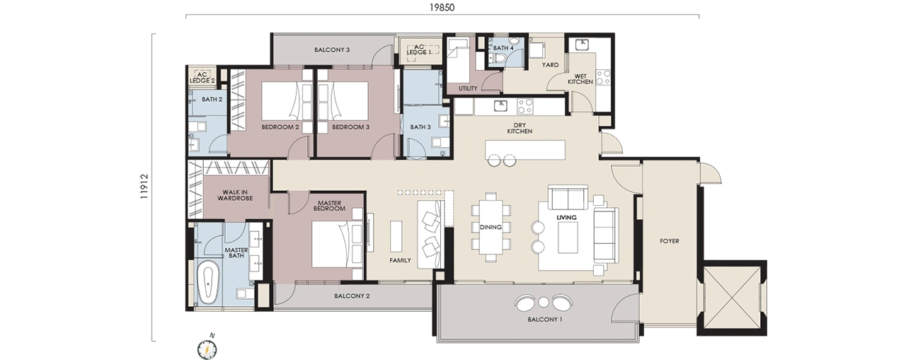 Type B4 floor plan