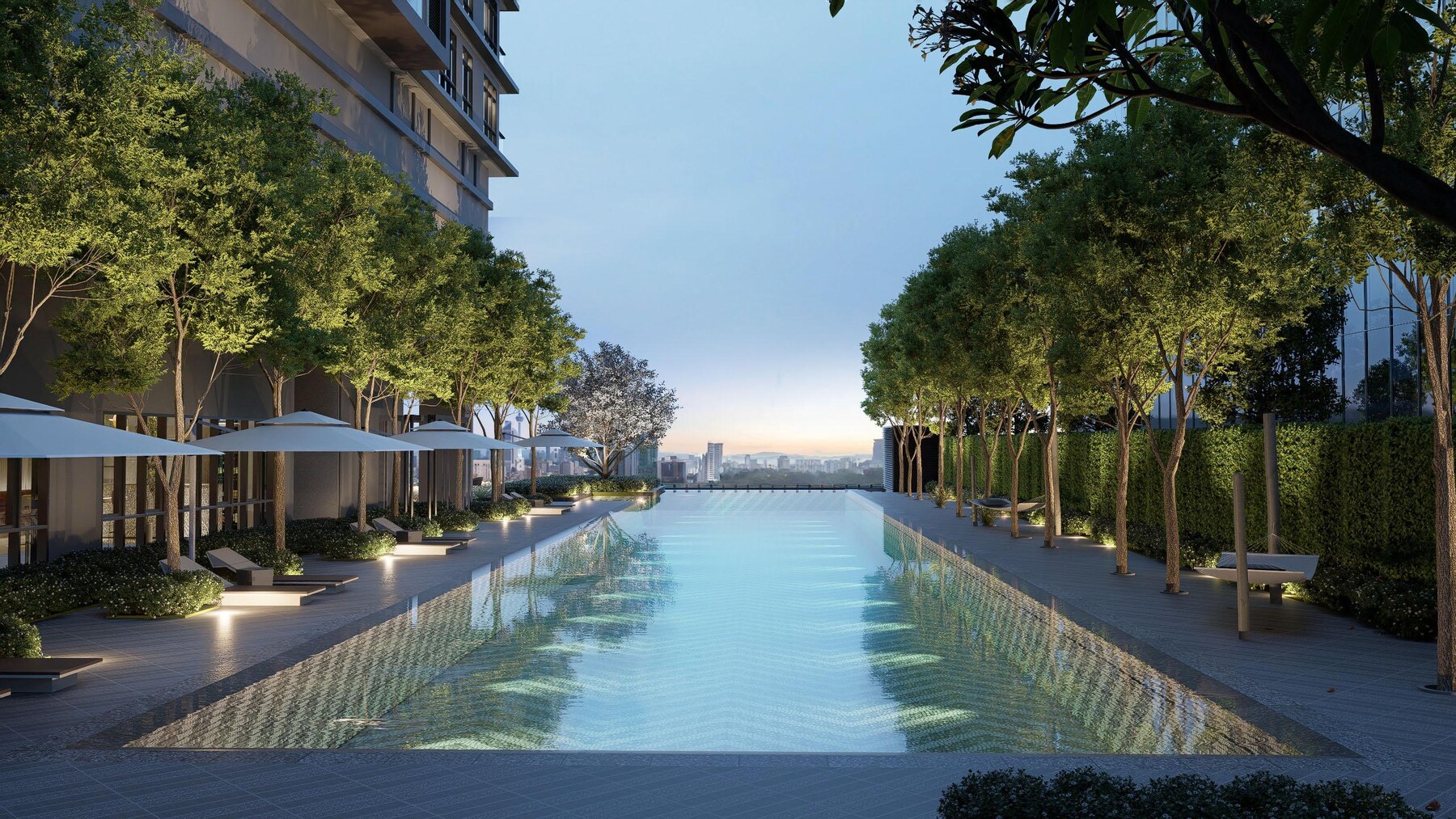 Infinity lap pool artist impression
