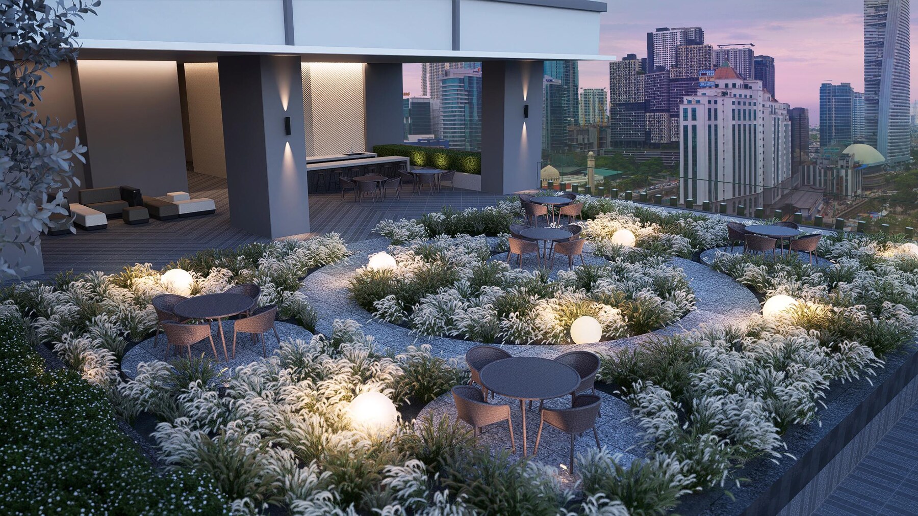 Twilight garden artist impression