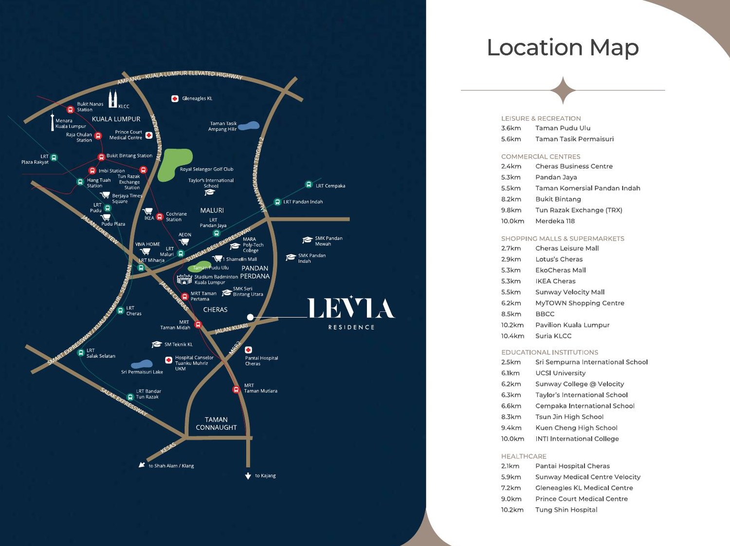 Levia Residence Cheras location map