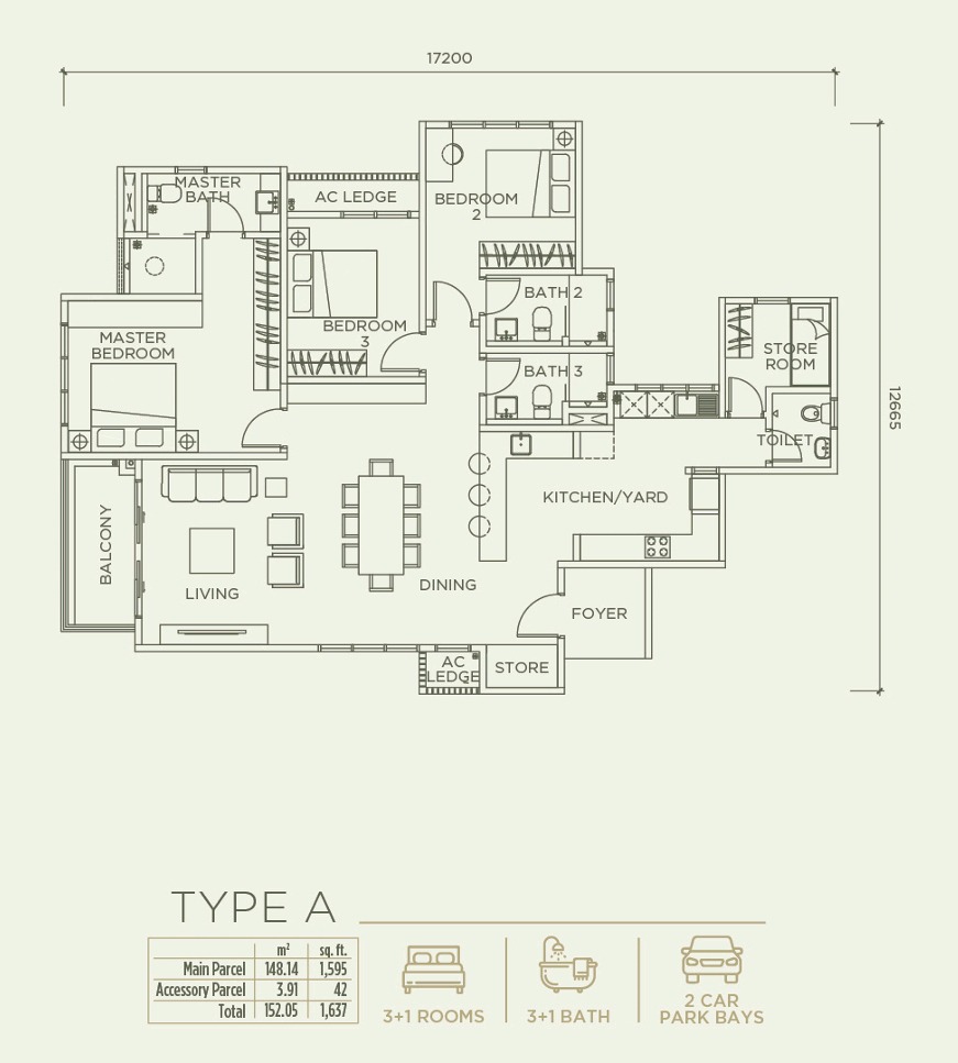 Linari Damansara Type A floor plan