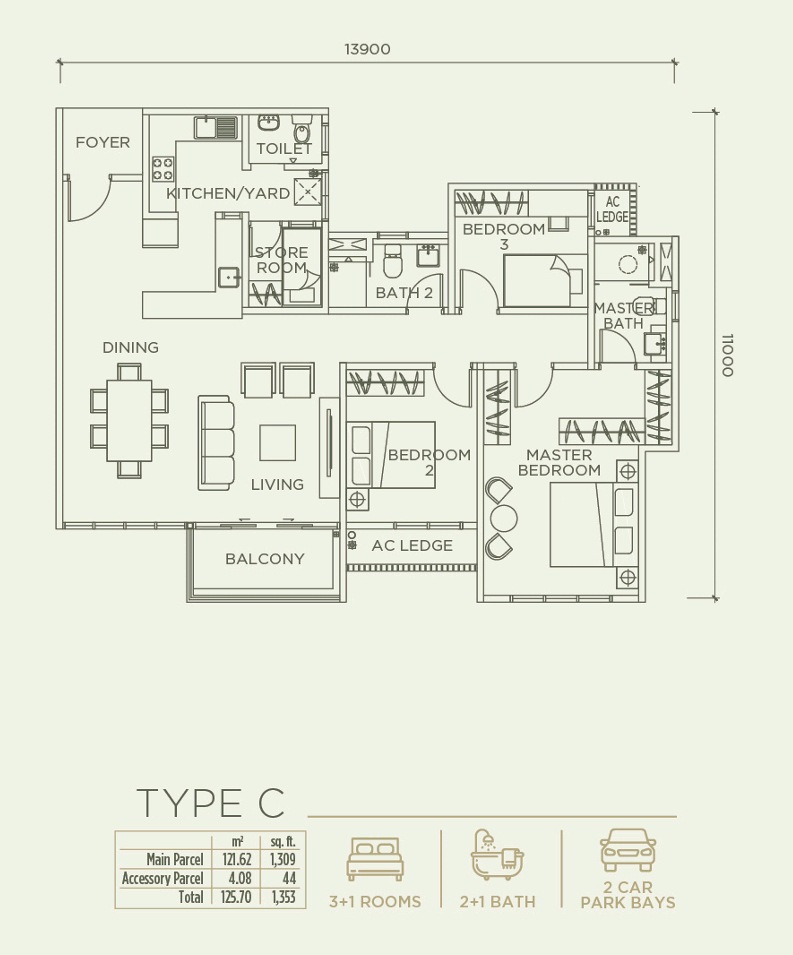 Linari Damansara Type C floor plan