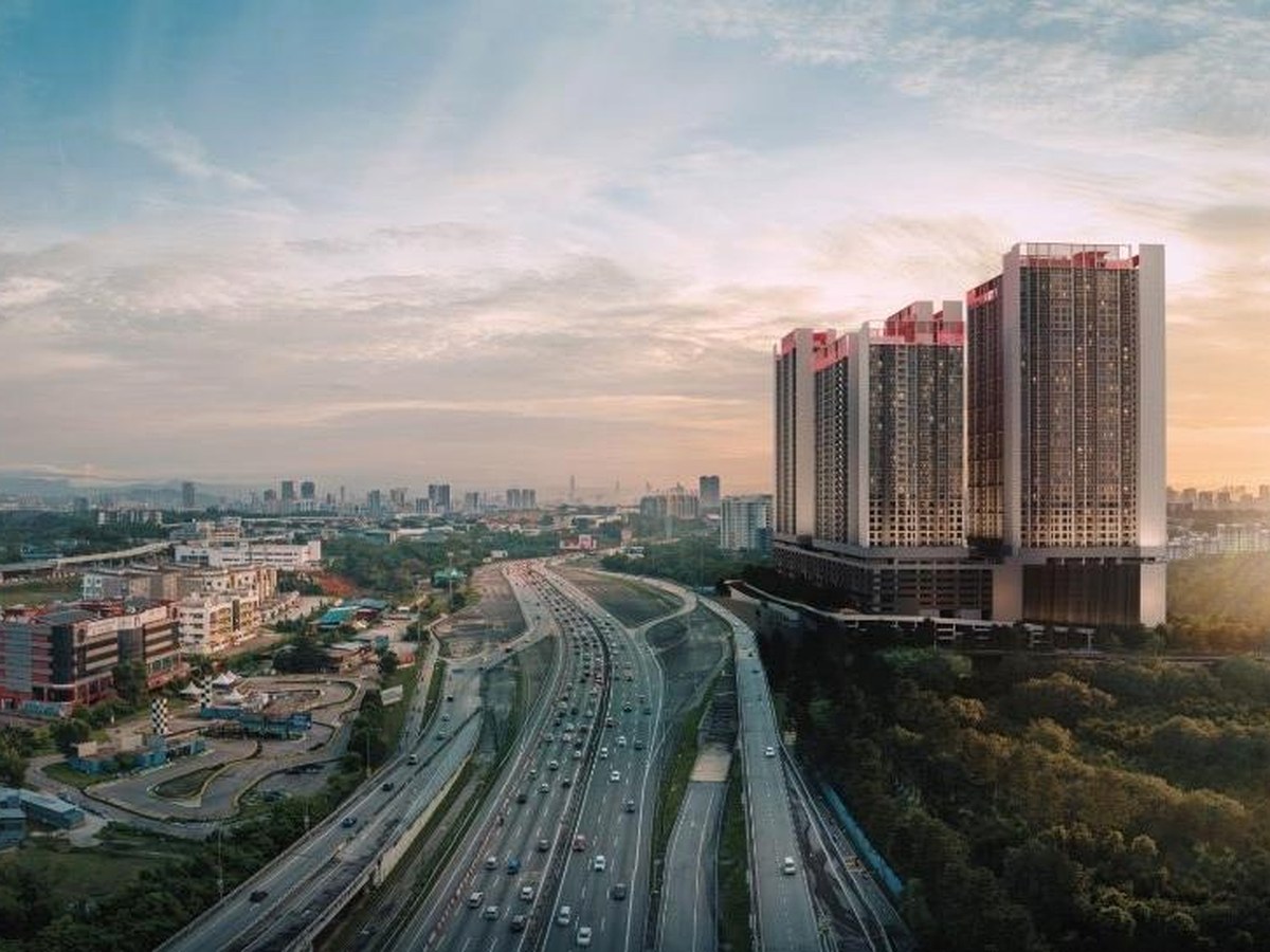 Aerial facade perspective