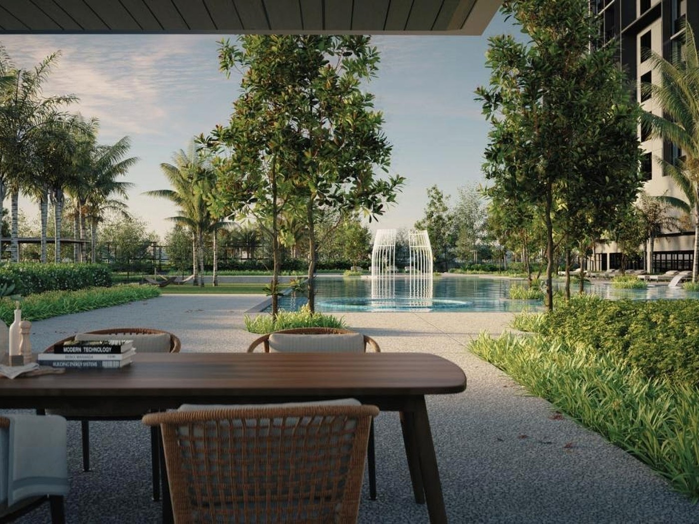 Pool deck perspective