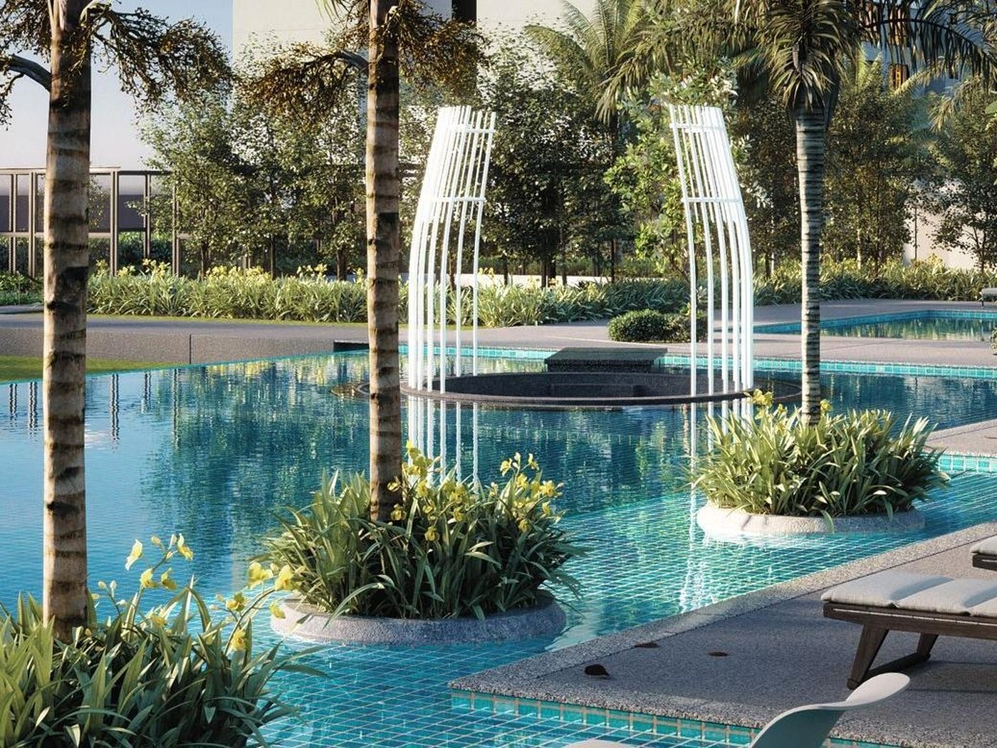 Rooftop lounge and pool