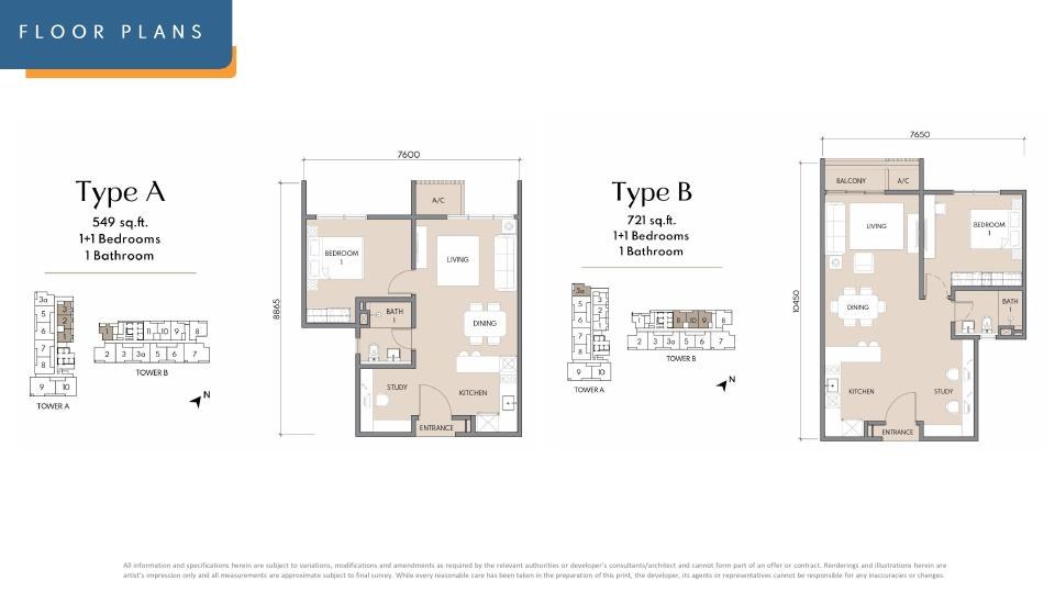 Type A / Type B floor plan