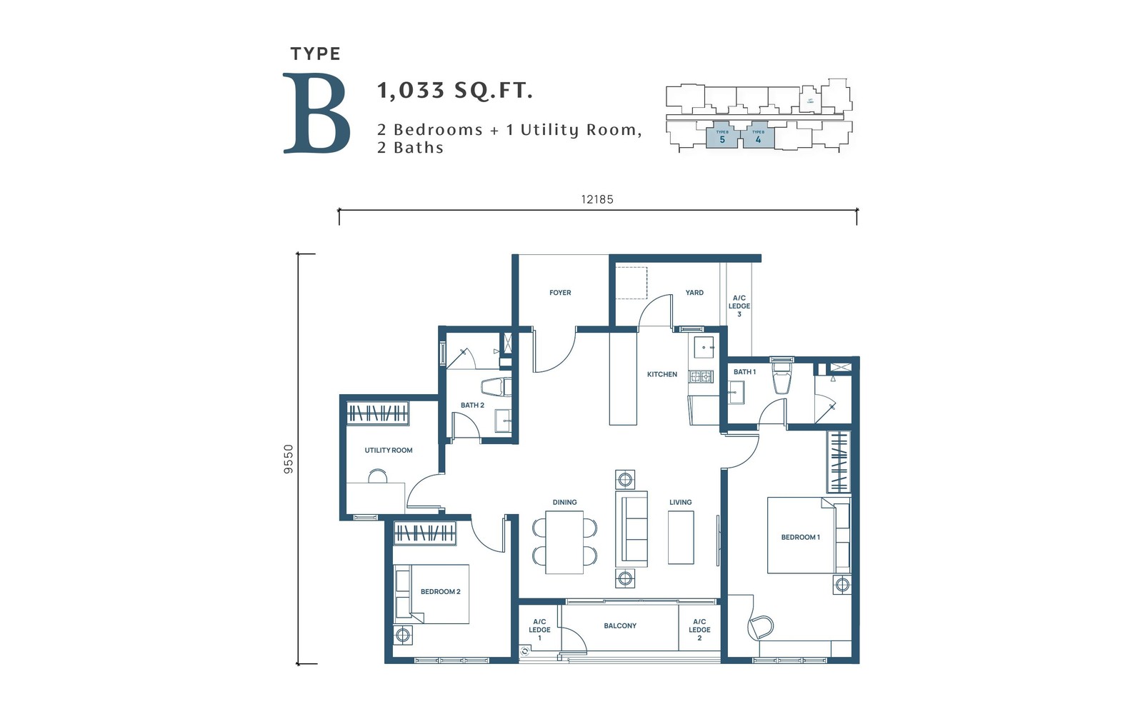 Type B floor plan