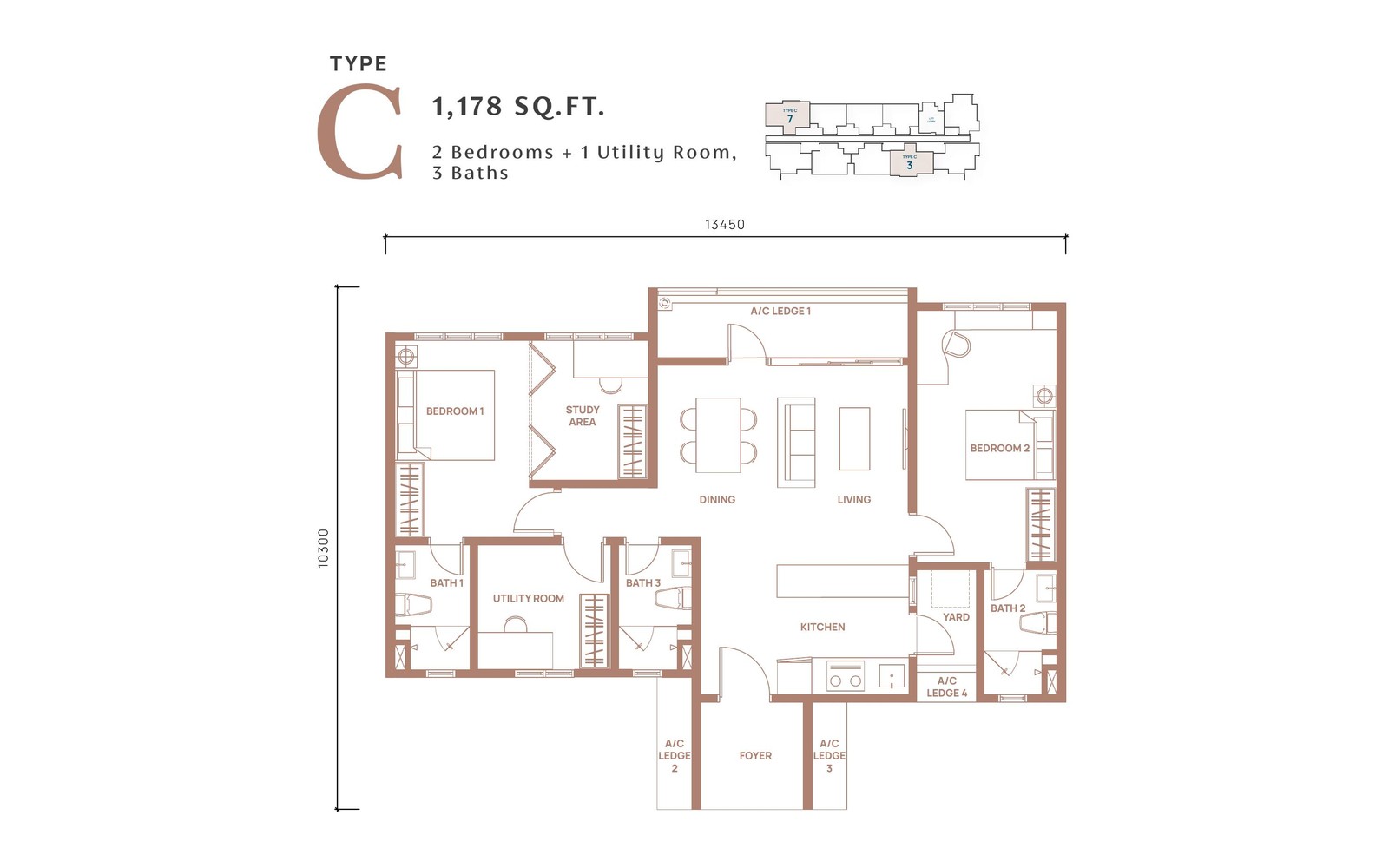 Type C floor plan