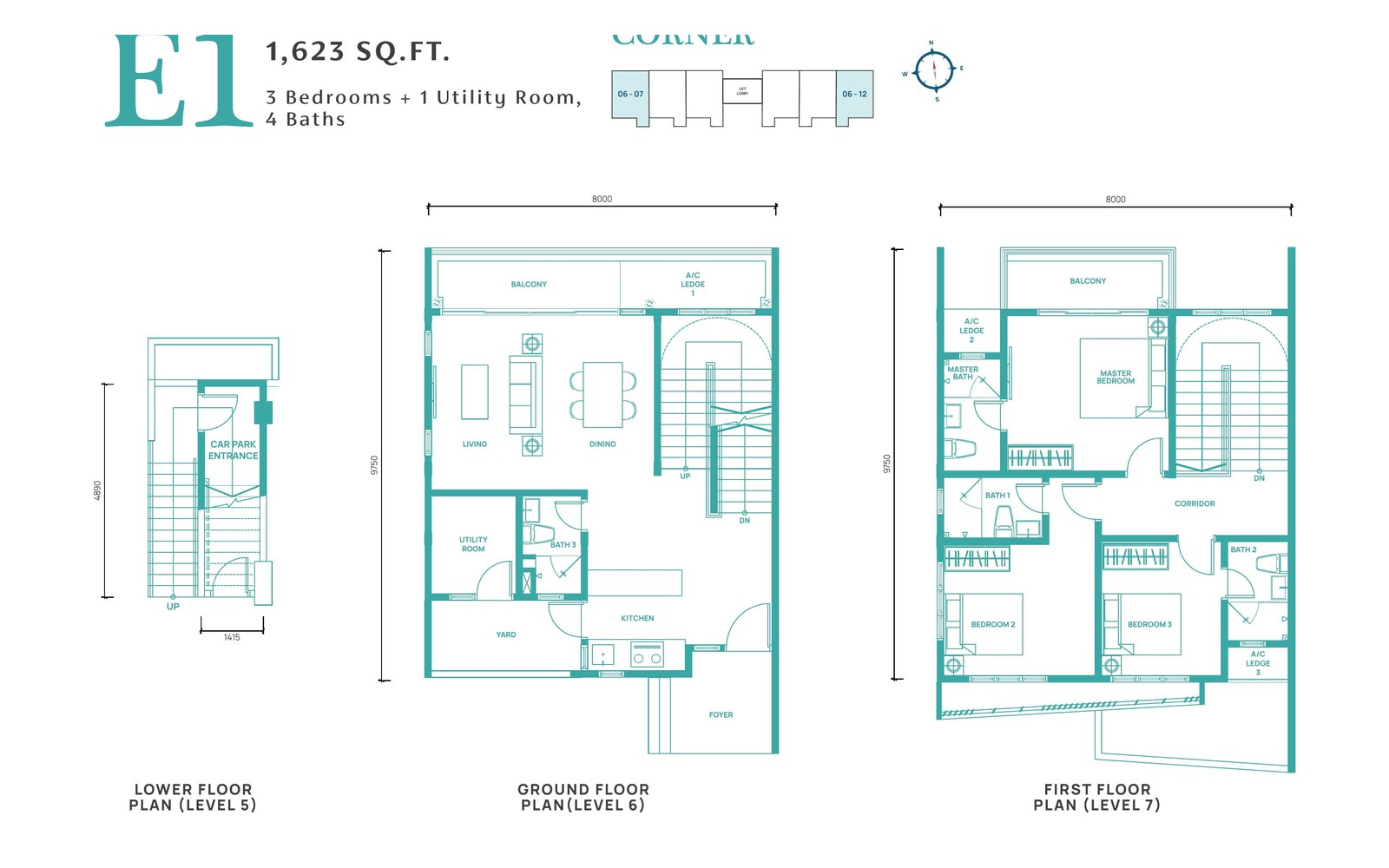Type E1 Cabana floor plan