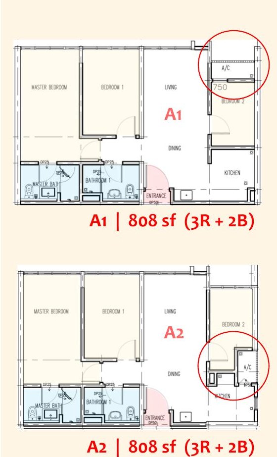 Type A1 / A2 floor plan