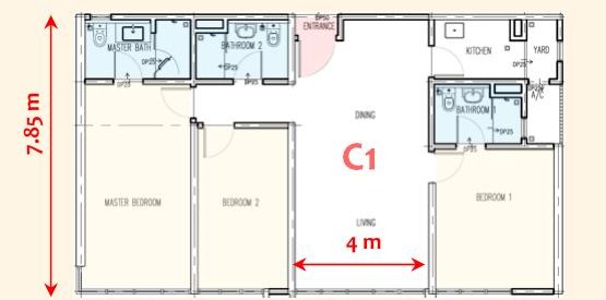Type C1 floor plan