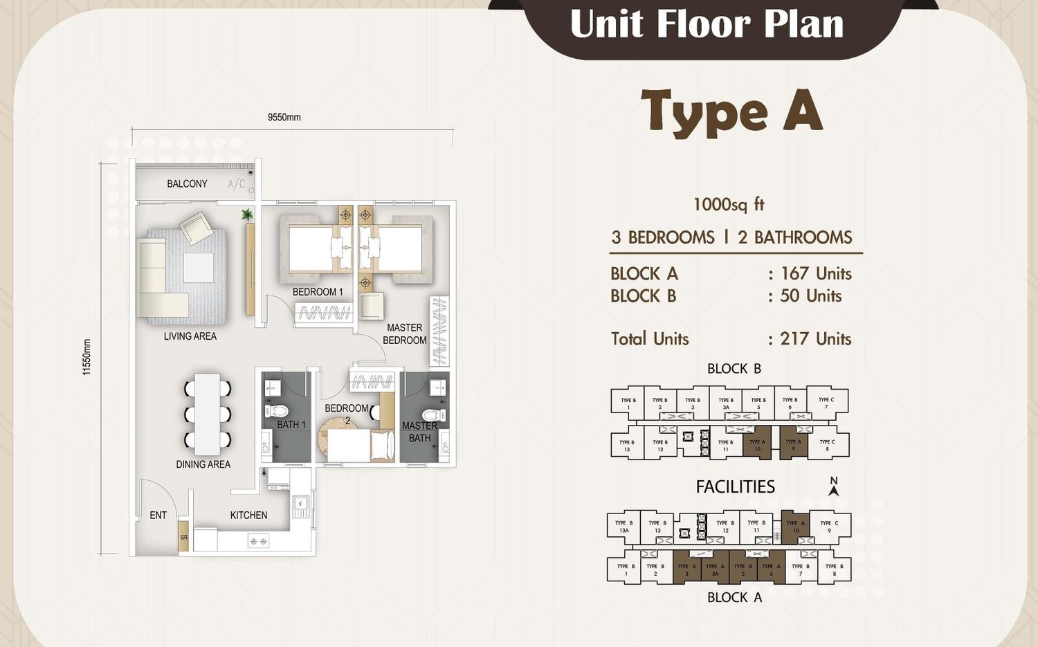 Type A floor plan