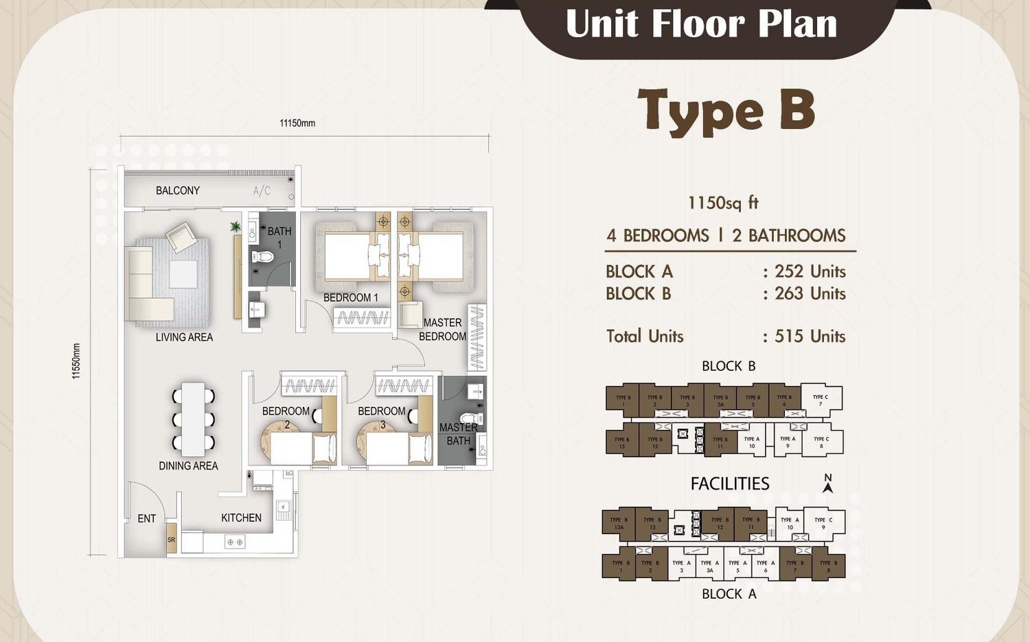 Type B floor plan