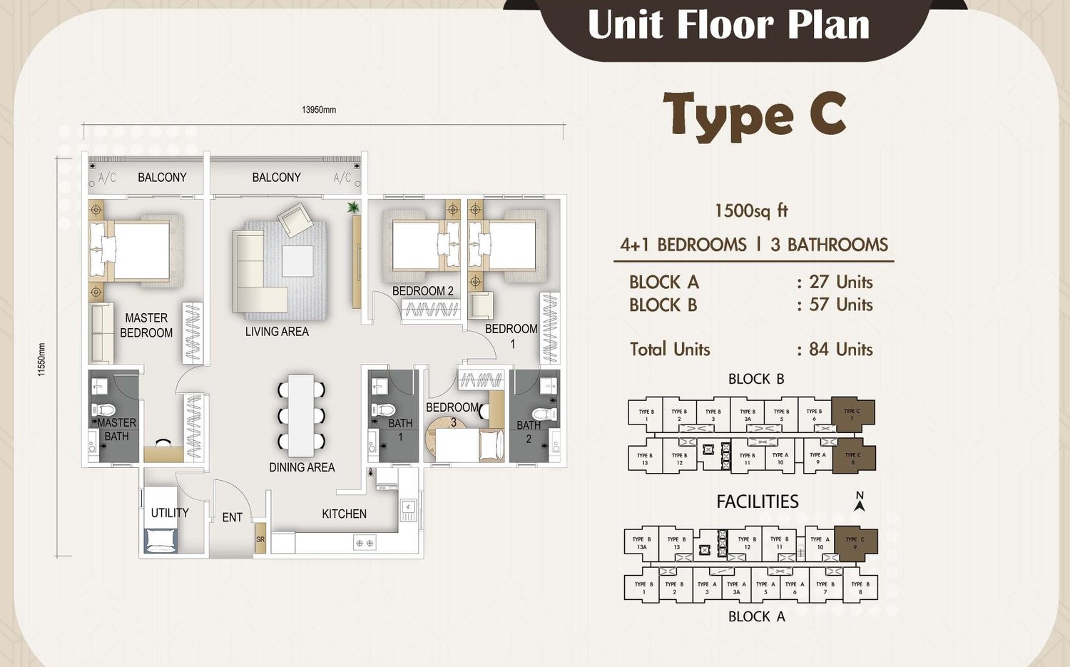 Type C floor plan
