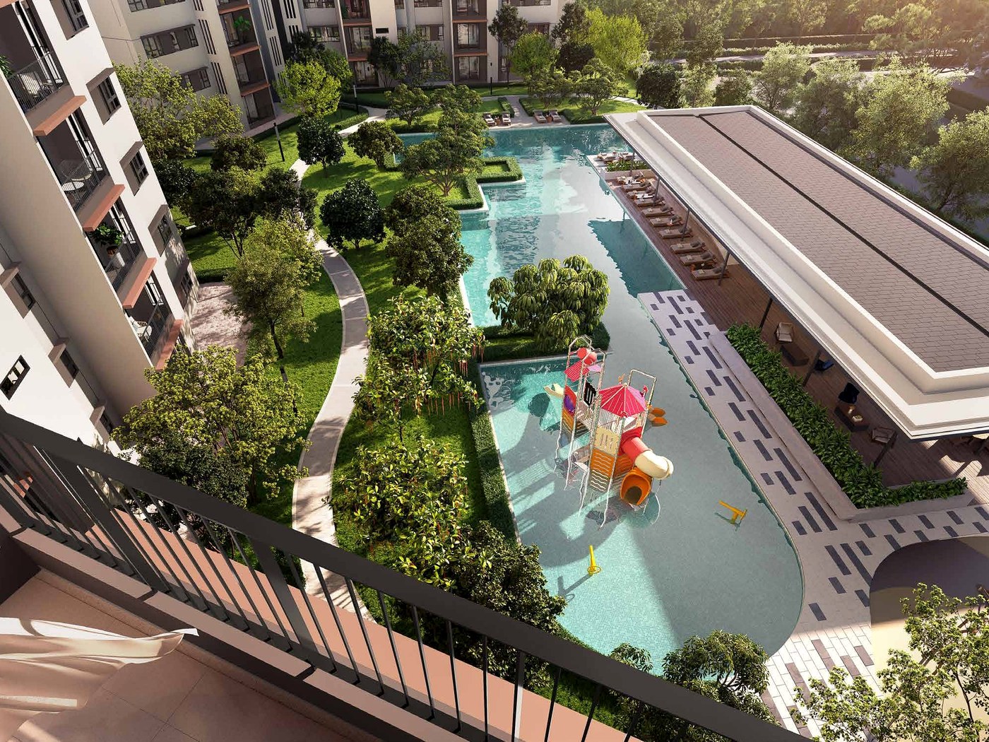 Facilities deck and 25m lap pool