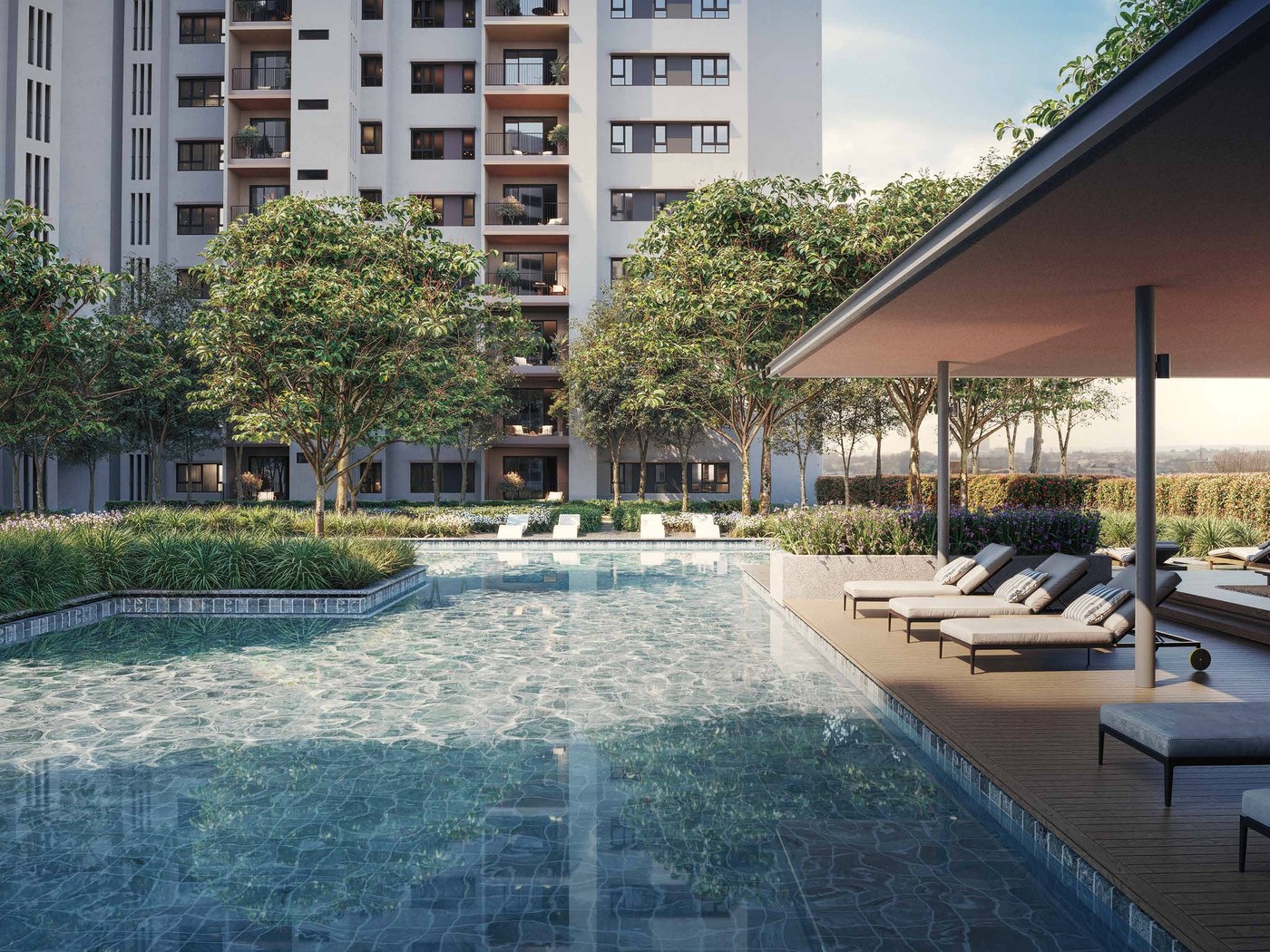 Pool and lounge area