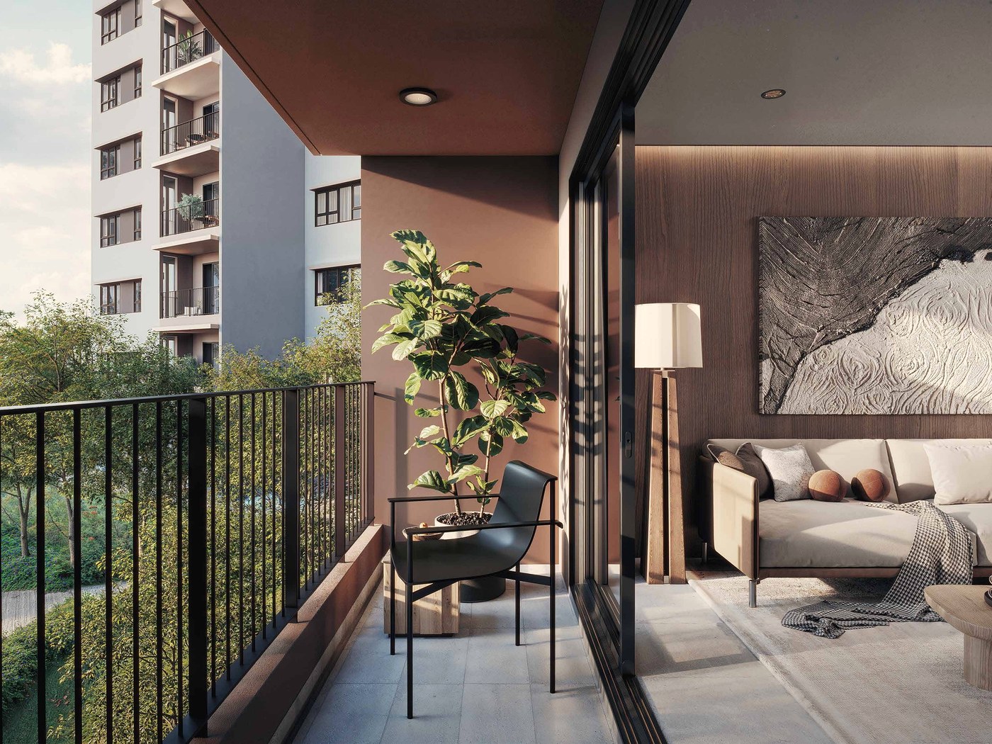 Balcony and tower view