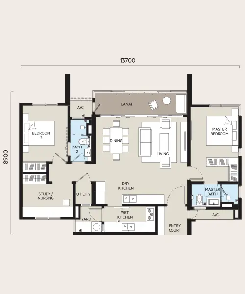 Type B3 floor plan