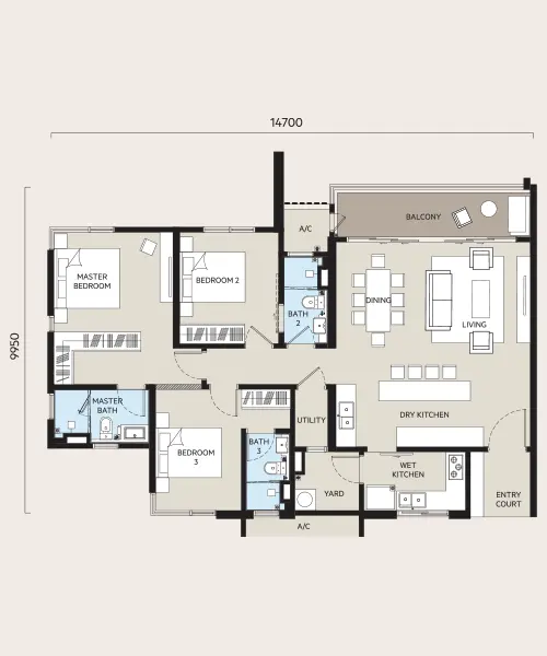 Type C floor plan