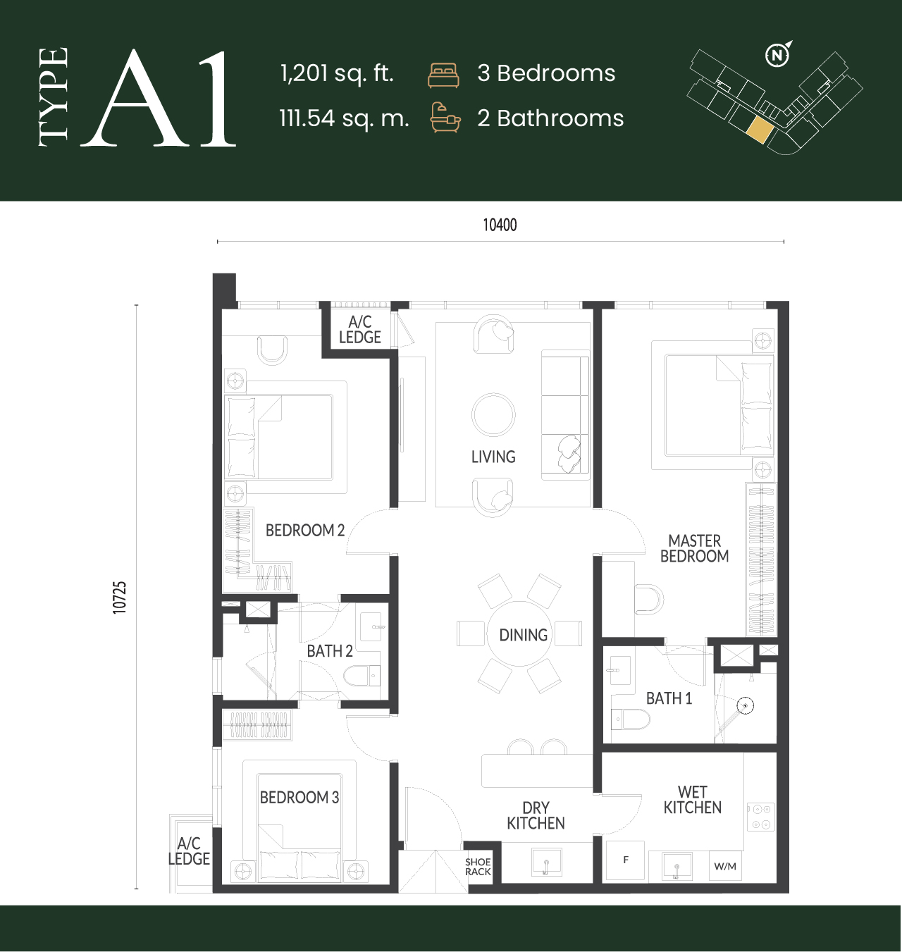 Type A1 floor plan