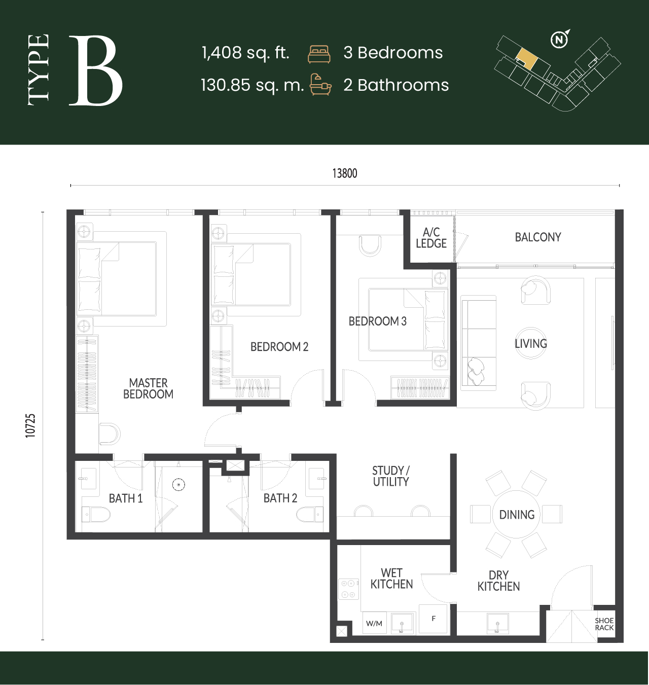 Type B floor plan