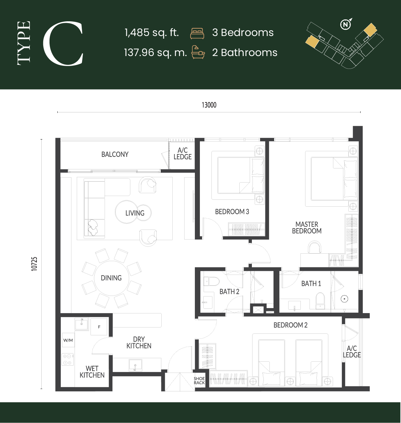 Type C floor plan