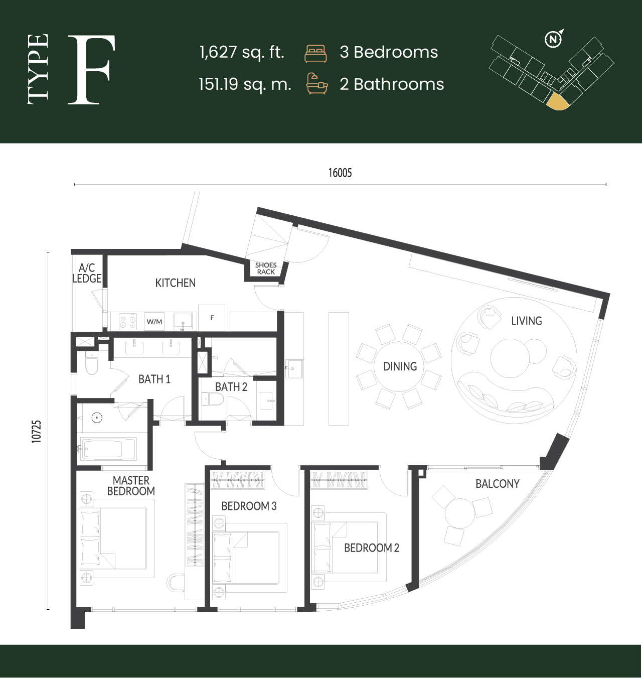 Type F Sky Semi-D floor plan