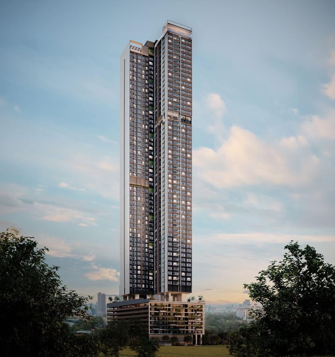 Parkside Residences tower at Setia Federal Hill, Bangsar - artist impression