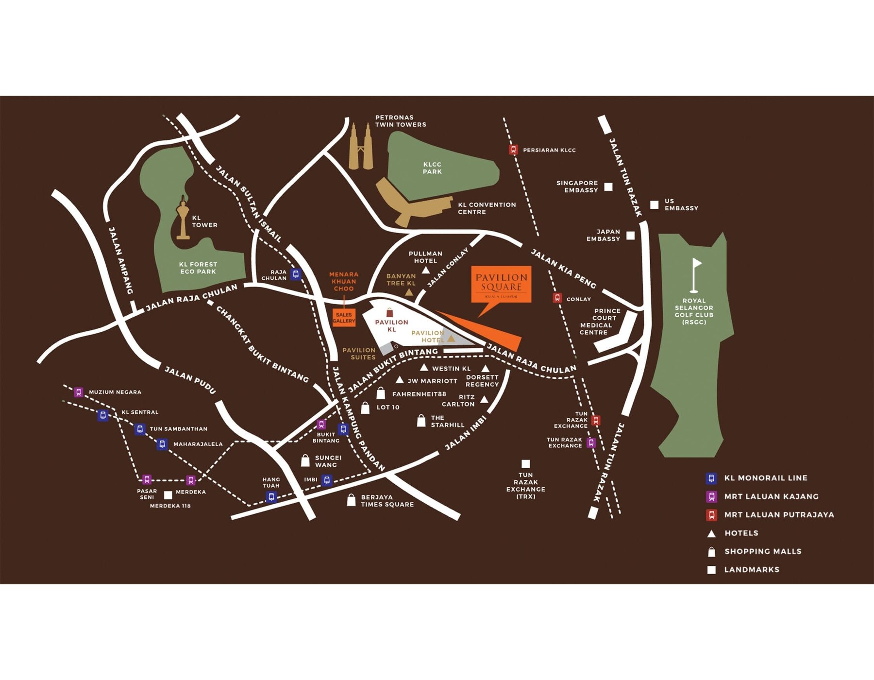 Pavilion Square Kuala Lumpur location map