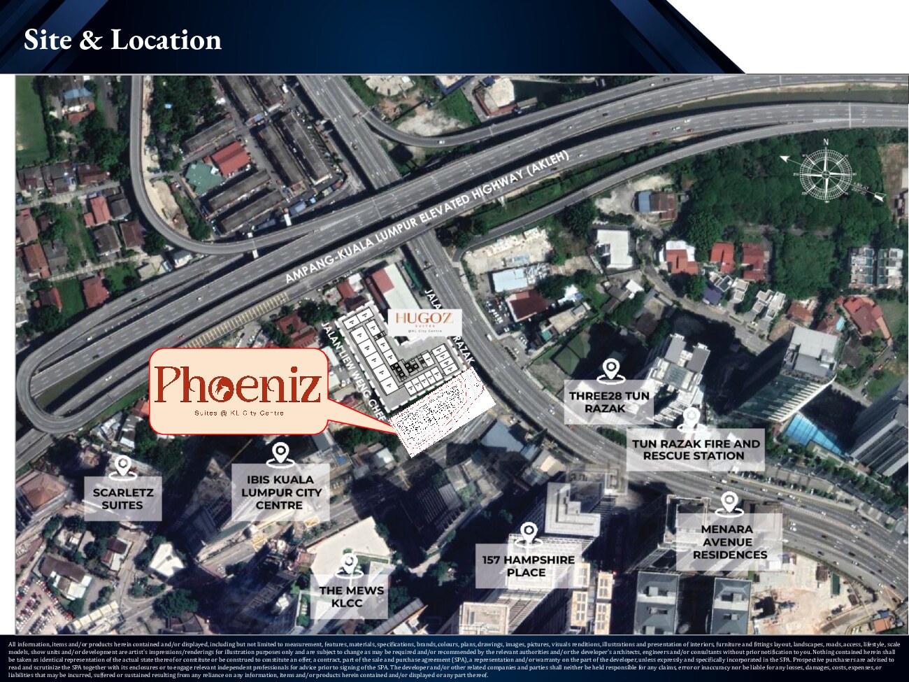 Phoeniz Suites location map