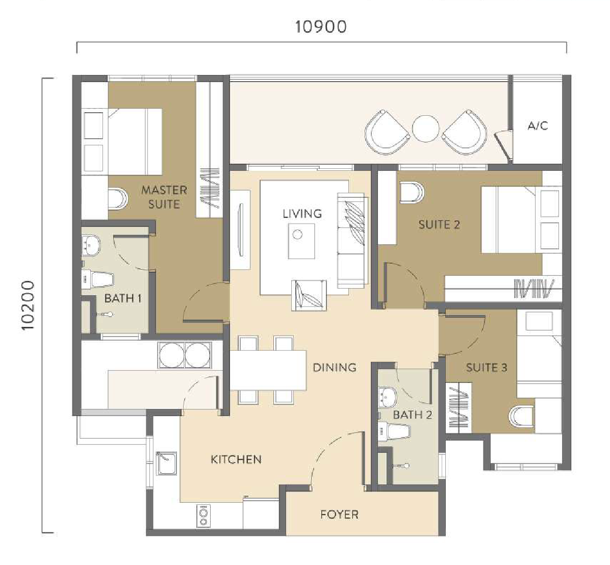 Type A floor plan
